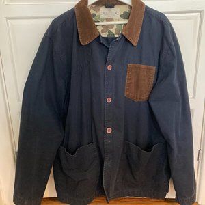 MENS LIGHTWEIGHT NAVY BLUE CHORE COAT -- XXL